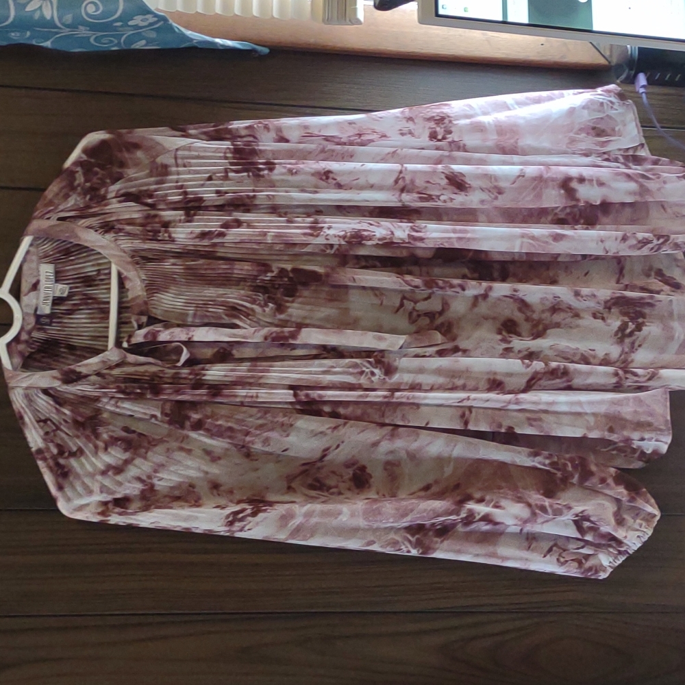 Jennifer Lopez Sheer Long Sleeve Tie Front Blouse Size 3X